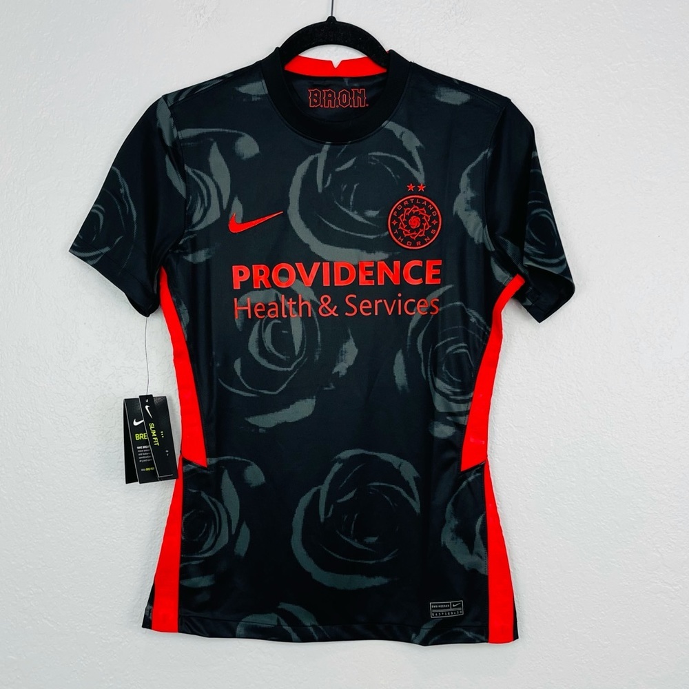 NWT NIKE FITTED PORTLAND THORNS WOMENS SOCCER LEAGUE JERSEY - Picture 3 of 8